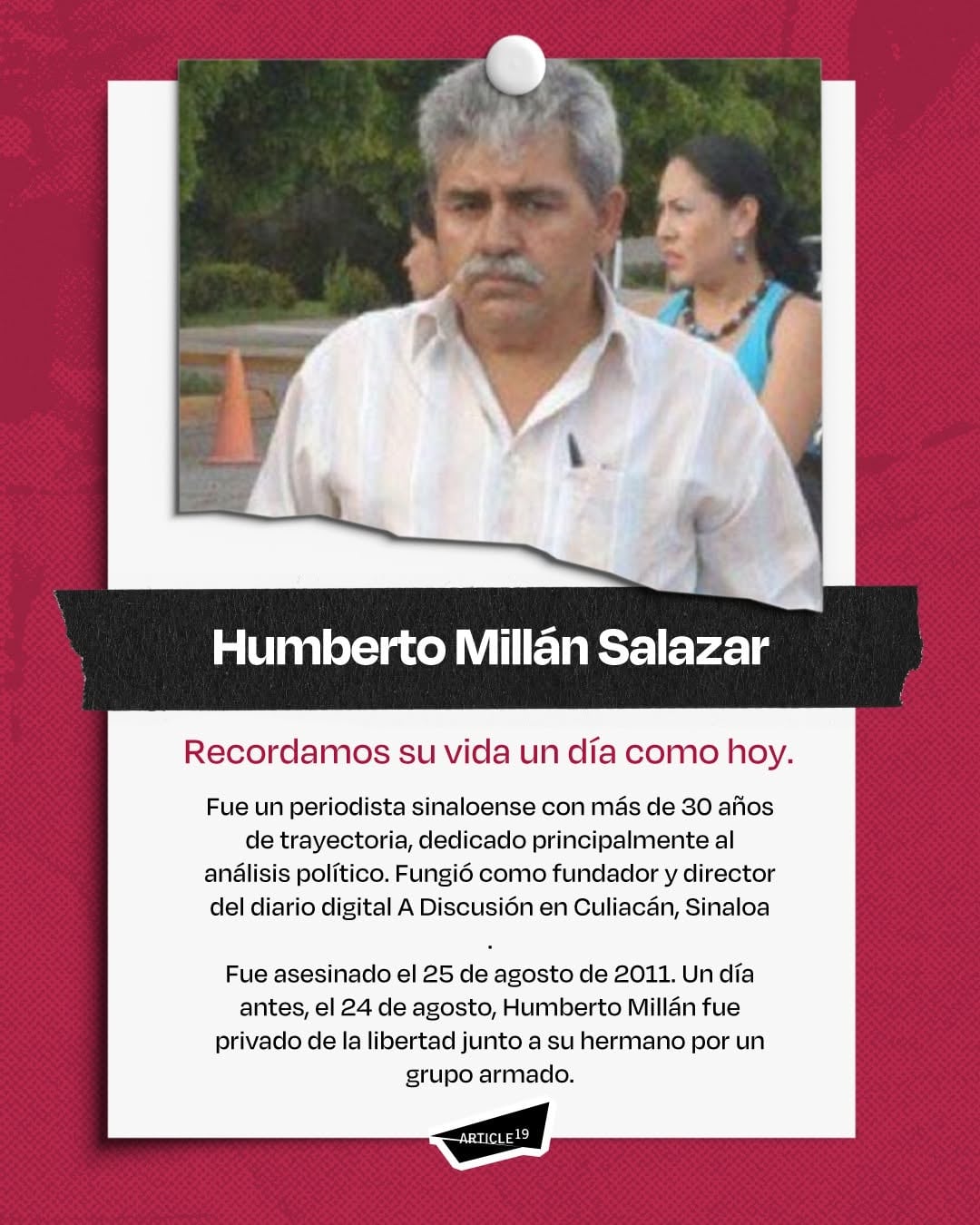 Humberto Millán Salazar, fundador de A Discusión Diario