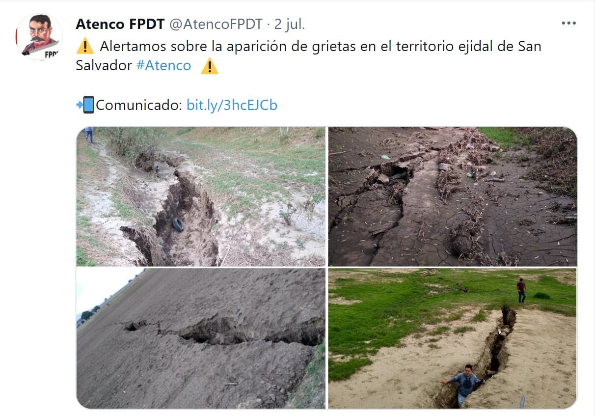 Enormes grietas cerca del NAIM