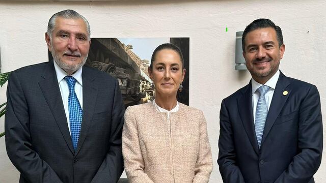 Claudia Sheinbaum en reunión con Miguel Ángel Yunes Márquez y Adán Augusto
