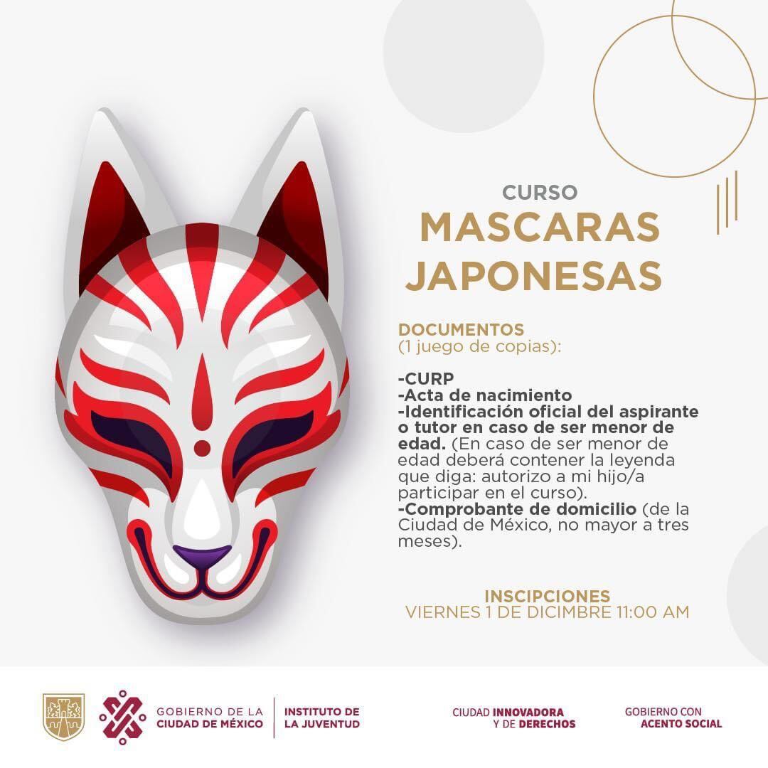 Curso máscaras japonesas del Injuve