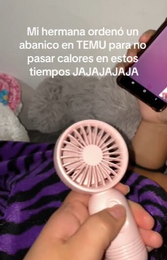 Pidió en Temu un ventilador par sobrevivir al calor y esto fue lo que le llegó
