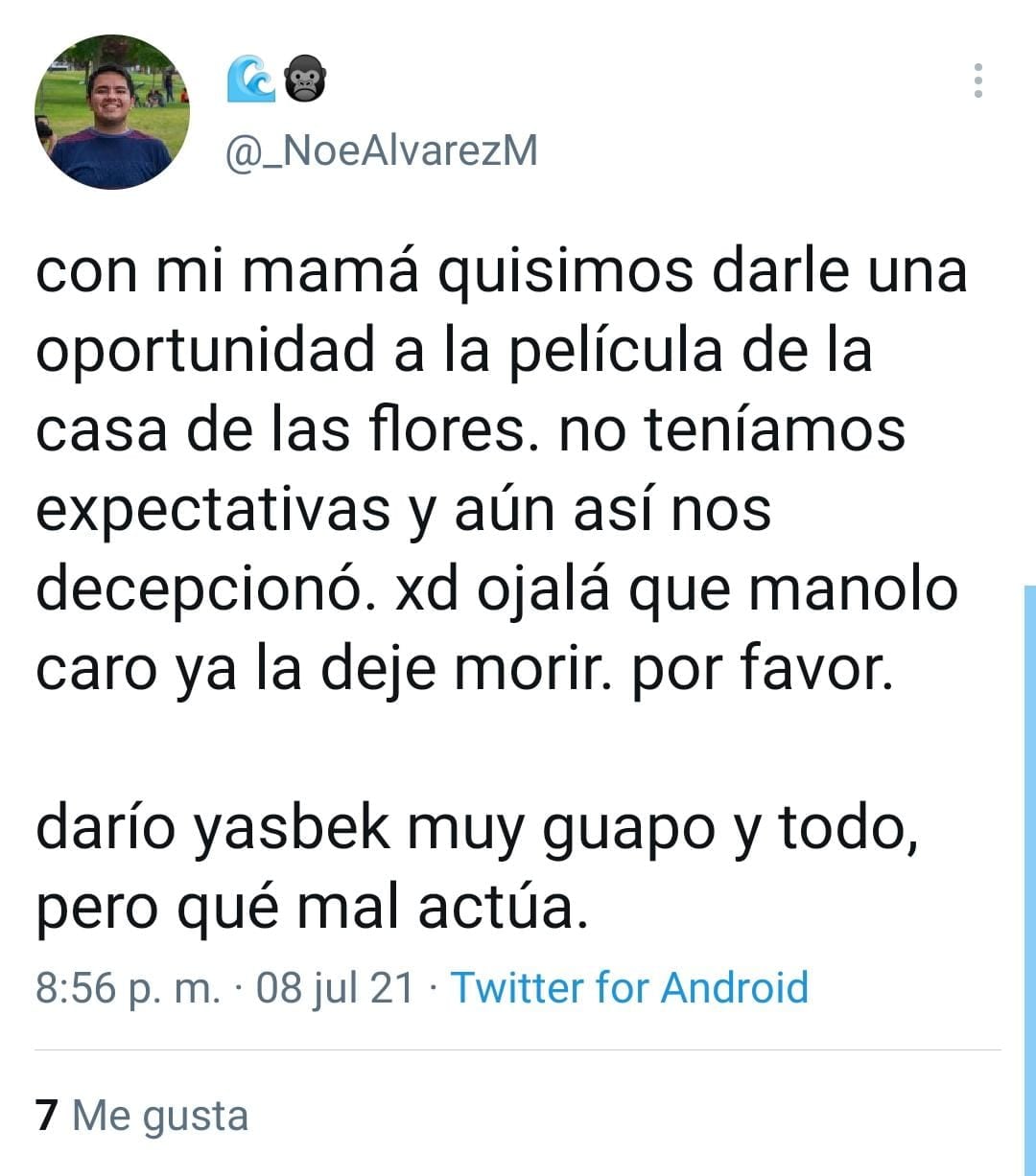 Publicación de Twitter