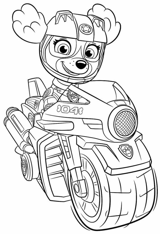 Dibujos de Skye de Paw Patrol con temática del Día del Niño