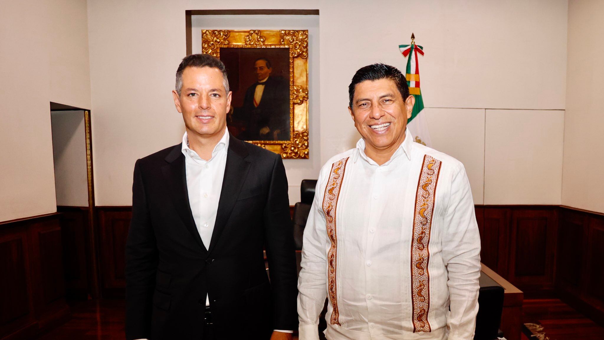Salomón Jara, gobernador electo de Oaxaca, se reúne con Alejandro Murat; transición será transparente, asegura