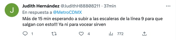 Caos en la Línea 9 del Metro CDMX hoy