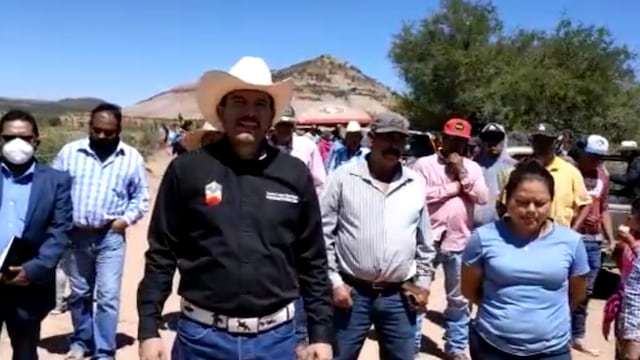 Protesta en mina El Coronel