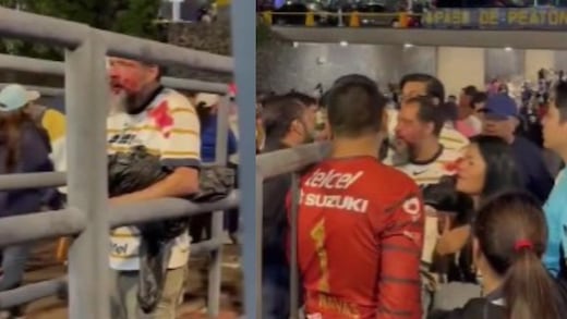 Video exhibe riñas entre aficionados tras el Cruz Azul vs Pumas
