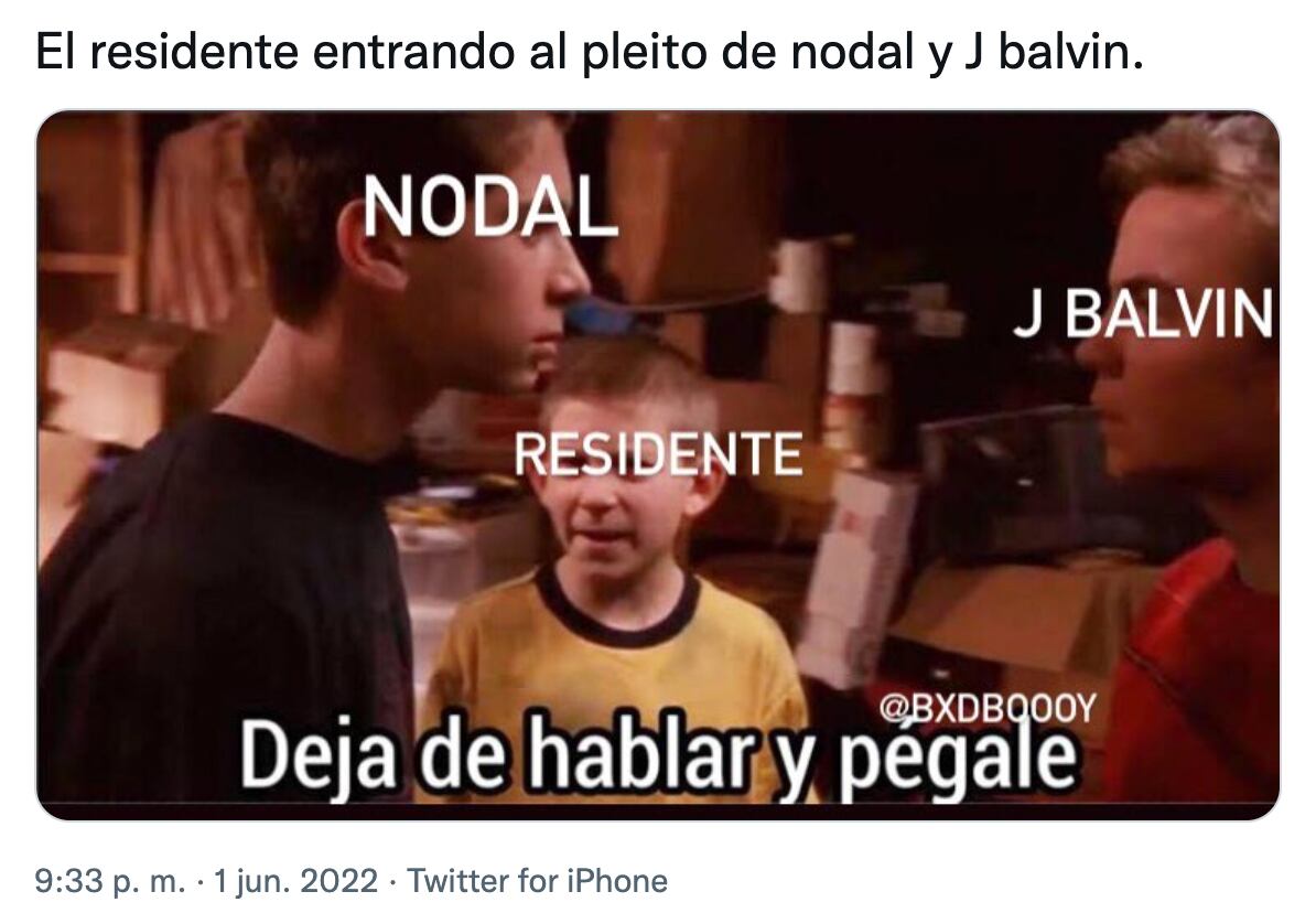 Meme J Balvin y Christian Nodal