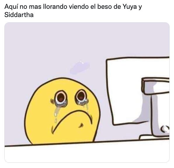 Meme del beso de Yuya y Siddhartha