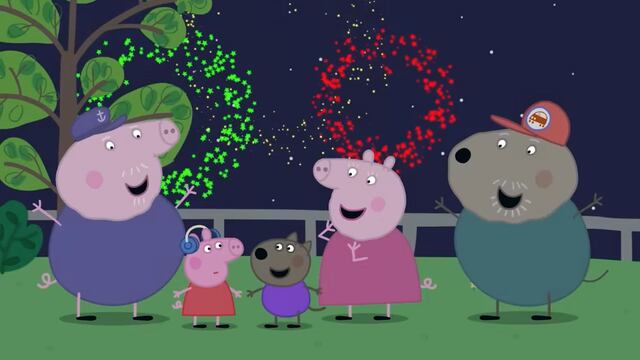 Peppa Pig y los fuegos artificiales