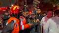 Alessandra Rojo de la Vega atiende a vecinos tras explosión en Roma Norte
