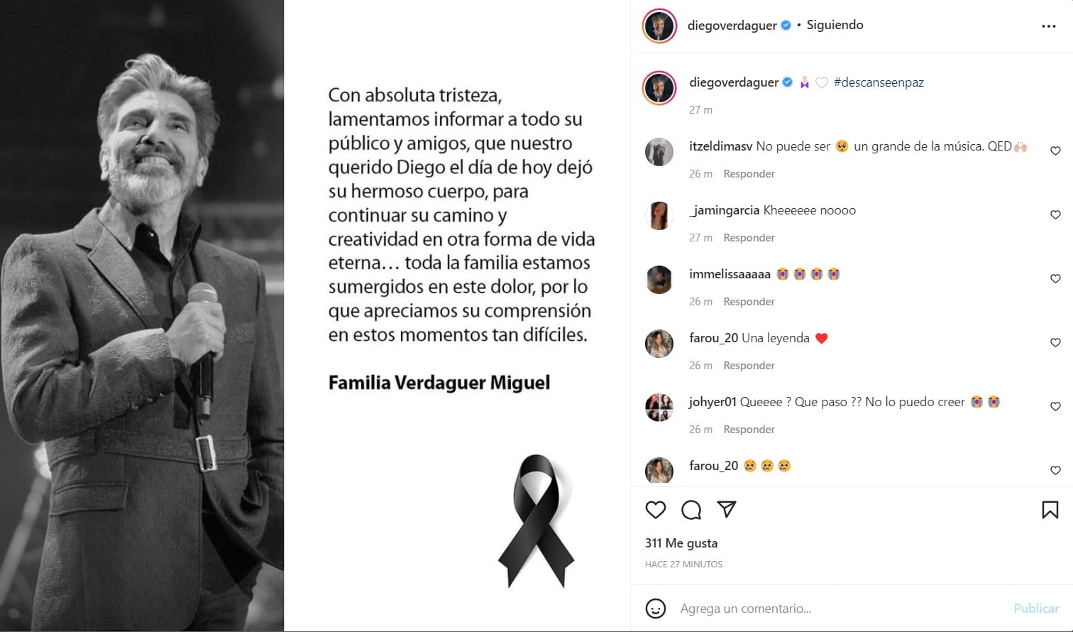 Muere Diego Verdaguer