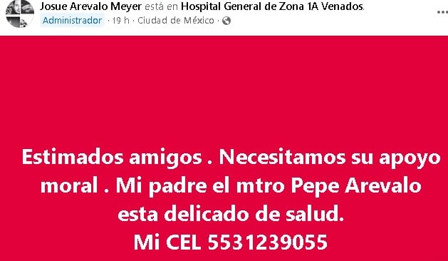 Hermano de José Luis Arévalo habla de la salud de su papá.