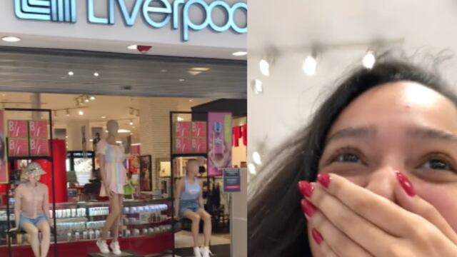 Reacción por ser la primera clienta de Liverpool