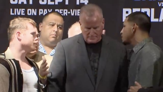 Canelo Álvarez y Edgar Berlanga en su primer careo