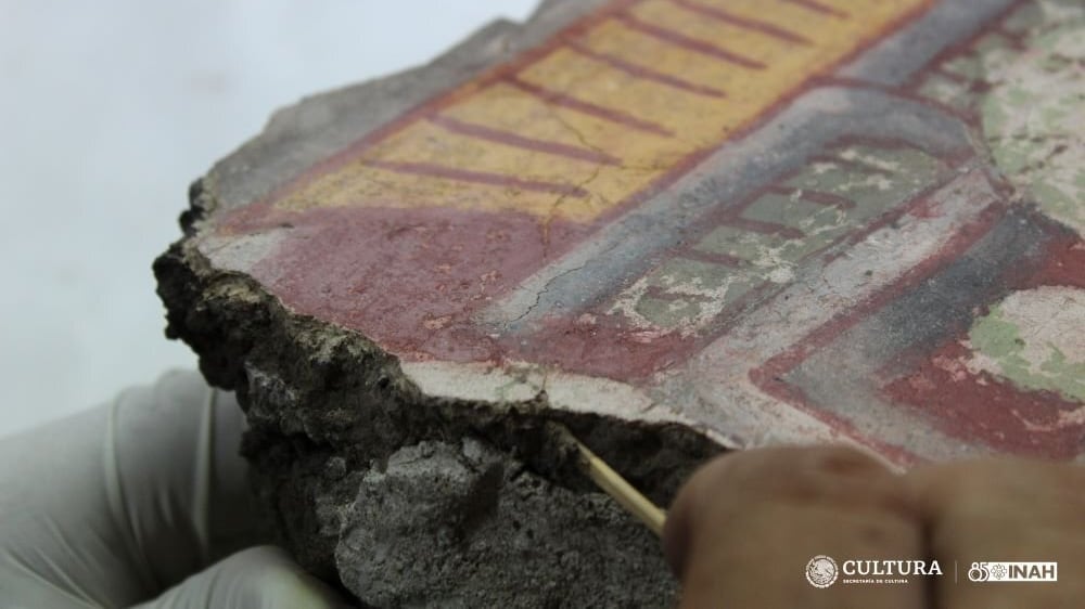 INAH restaura murales teotihuacanos inéditos; así son