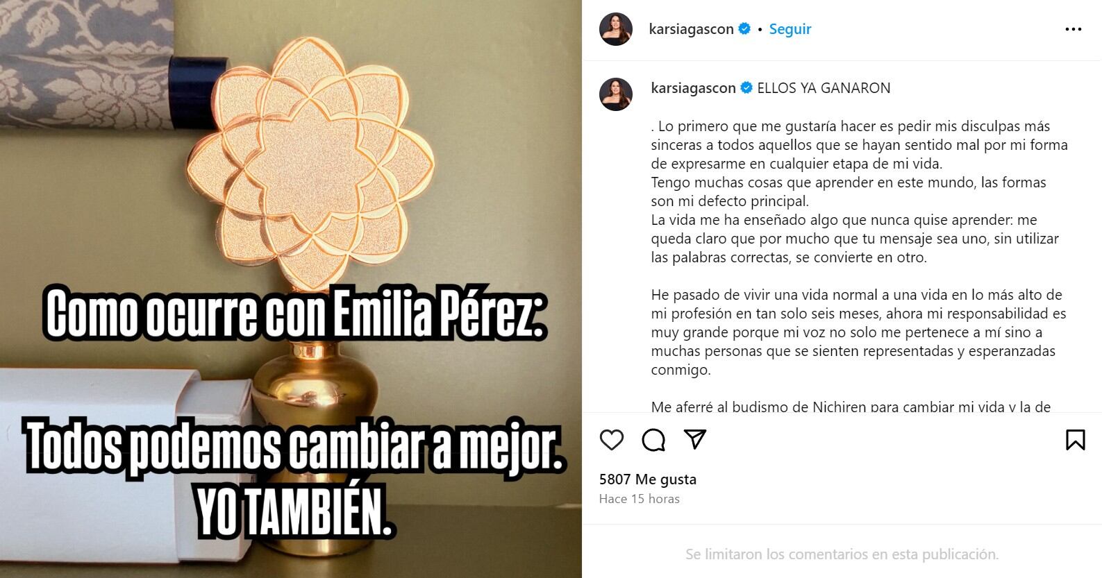 Karla Sofía Gascón y sus mensajes en X