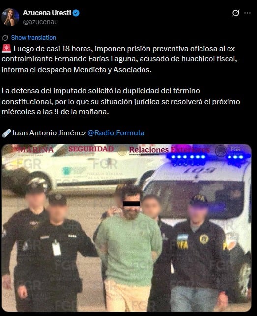 Fernando Farías Laguna queda en prisión preventiva por caso de huachicol fiscal