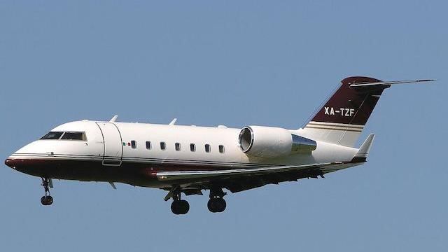 Imagen de un Bombardier Challenger, como el que se estrelló este domingo en Coahuila.