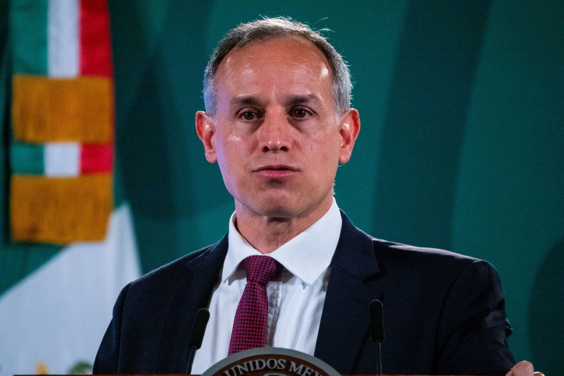Hugo López-Gatell durante la conferencia matutina en Palacio Nacional.