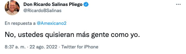 Afirma Ricardo Salinas Pliego que la gente quiere más personas como él