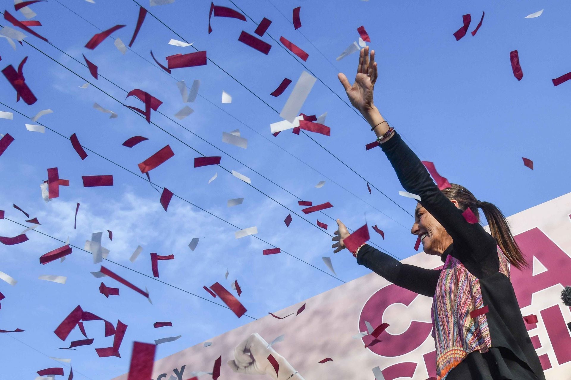 Claudia Sheinbaum, precandidata a la presidencia de la república por la coalición "Sigamos Haciendo Historia"