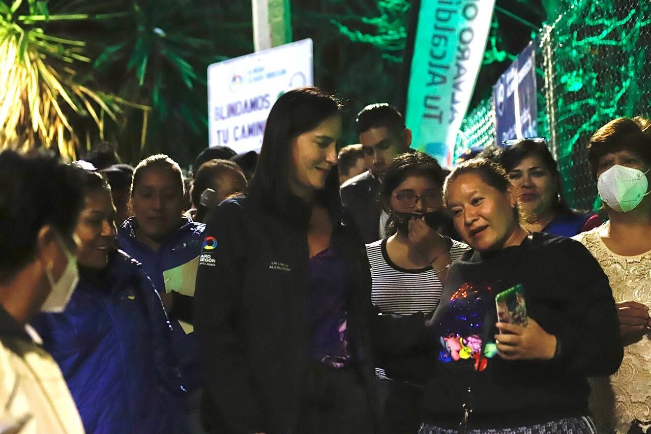 Lía Limón, alcaldesa de Álvaro Obregón, entrega camino blindado