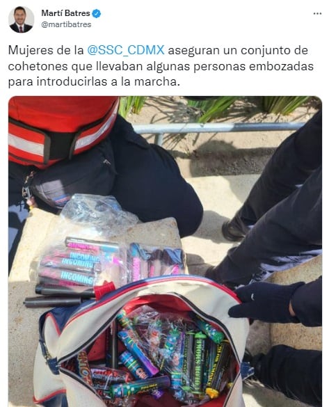 Cohetones asegurados