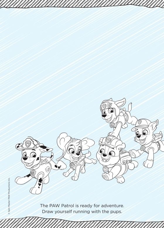 Dibujos de Paw Patrol en la lluvia para colorear