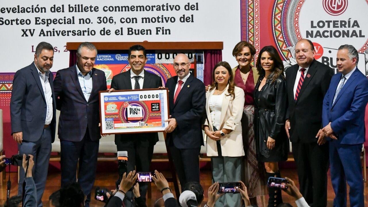 Lotería Nacional celebra el XV aniversario de El Buen Fin con billete conmemorativo