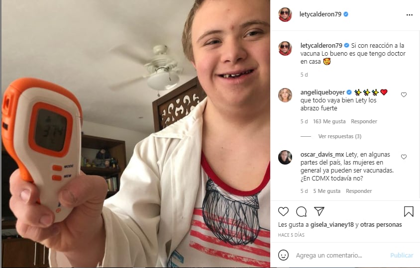 Post de Leticia Calderón sobre su "doctor Luciano".