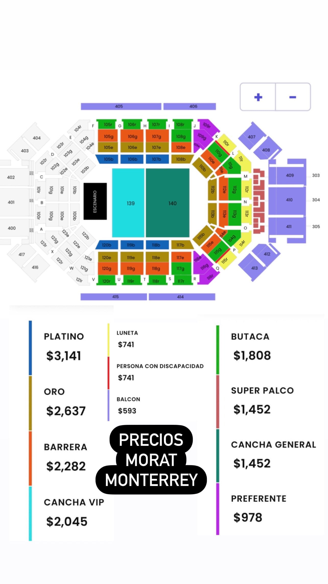 Precios de los boletos de Morat para la Arena Monterrey