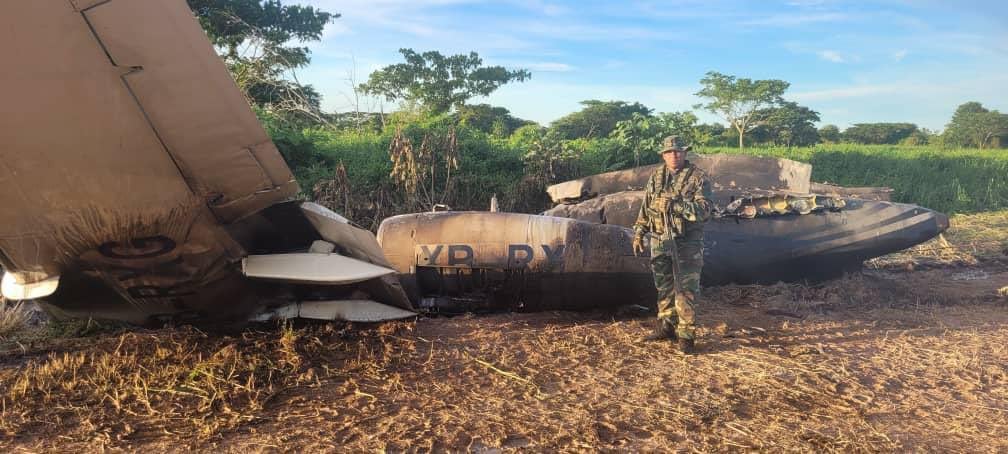 Avión derribado en Venezuela
