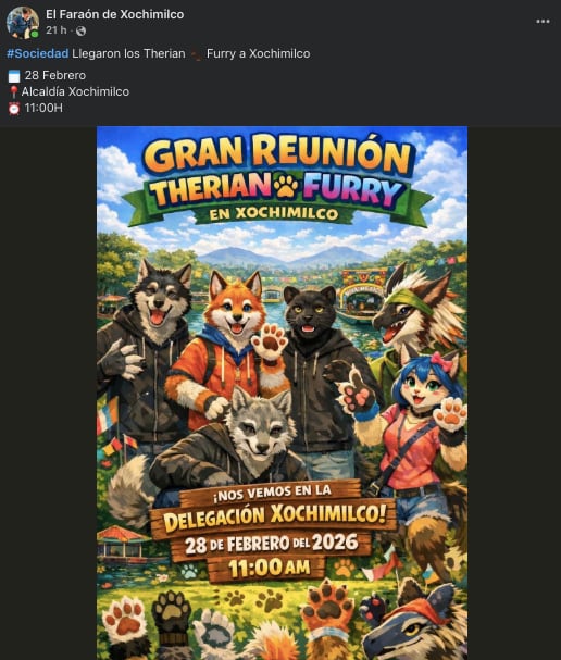 Reunión de Therians en Xochimilco