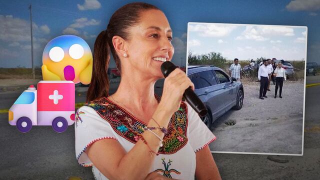 Equipo de Claudia Sheinbaum sufre accidente en Coahuila; ella está a salvo