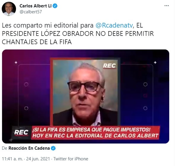 Tuit de Carlos Albert
