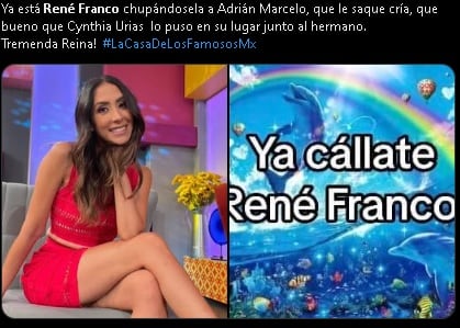 Fans de La Casa de los Famosos 2024 apoyan a Cynthia Urías tras su respuesta al hermano de Adrián Marcelo.