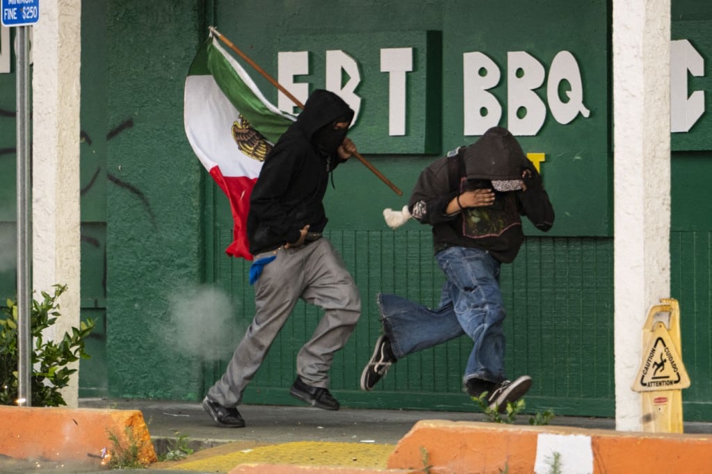 Protestas en Los Ángeles de migrantes mexicanos hoy 8 de junio