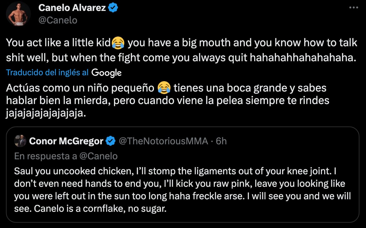 Canelo Álvarez vs Conor McGregor