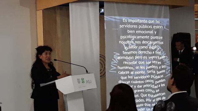 Araceli Osorio en la inauguración del Memorial.