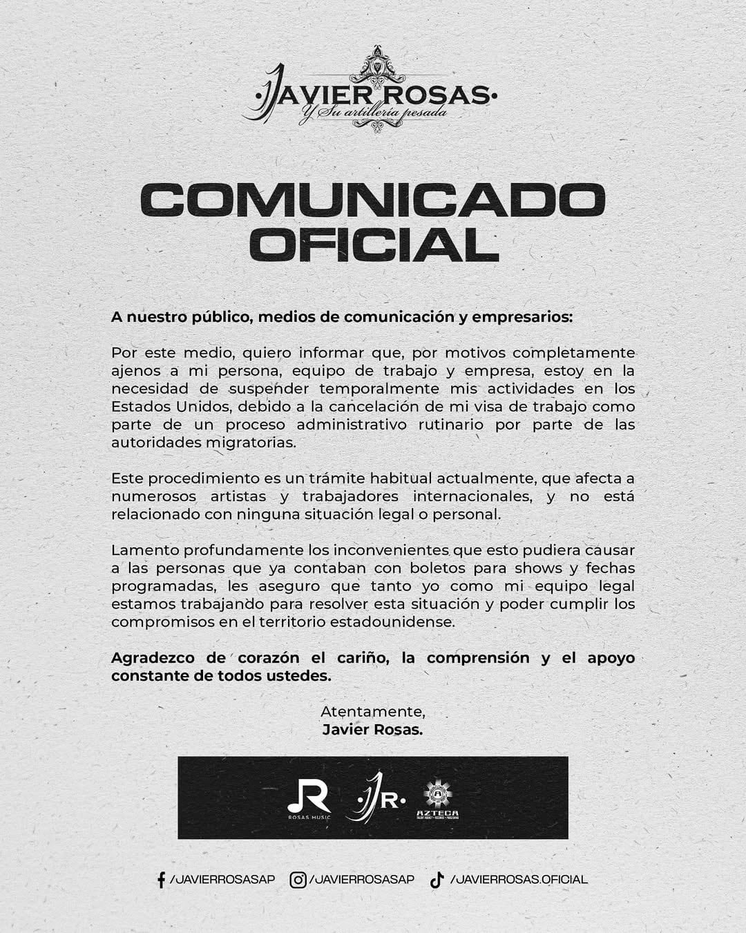 Javier Rosas y su artillería pesada