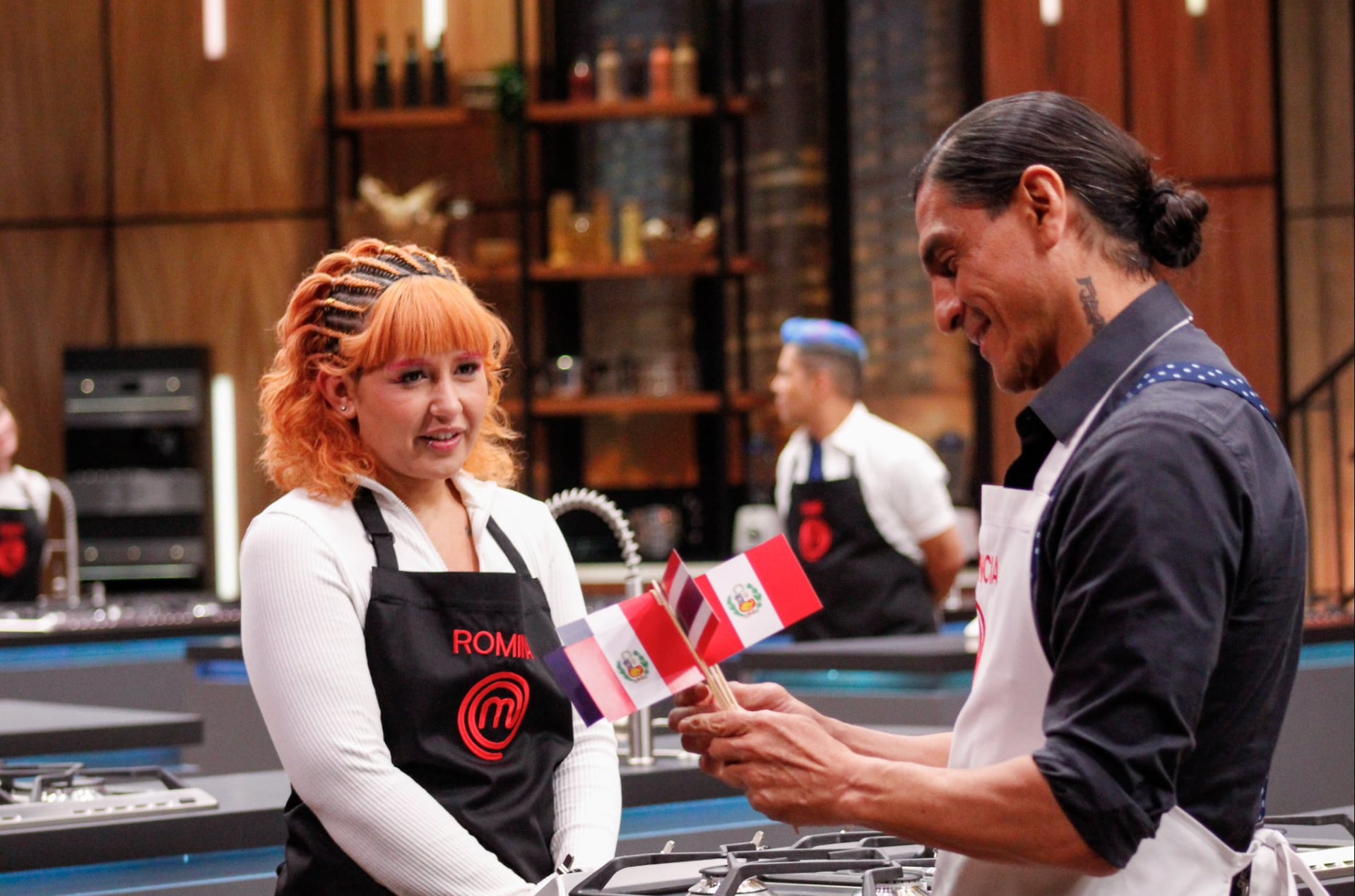 Romina Marcos y Paco Palencia en MasterChef Celebrity 2023