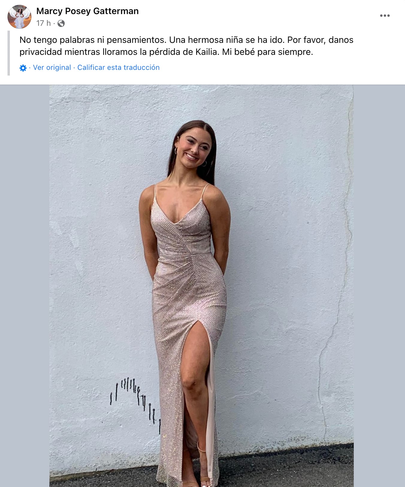 La madre de Kailia Posey informó su muerte