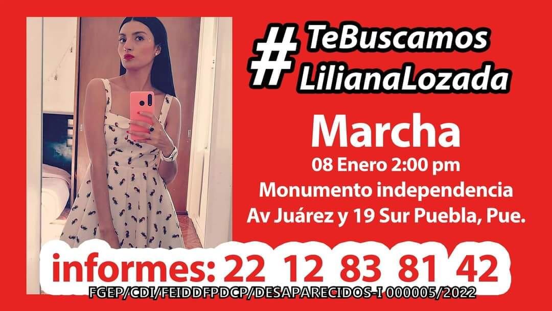 Convocatoria a la marcha en Puebla