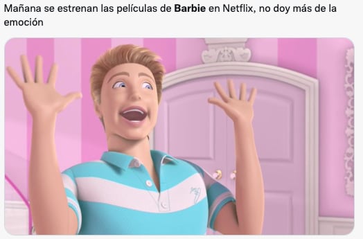 Memes de las películas de Barbie en Netflix