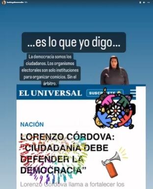 Respuesta de Beatriz Gutiérrez a Lorenzo Córdova
