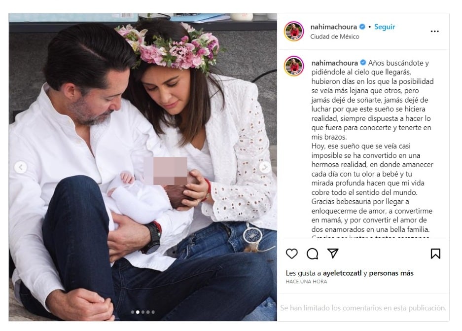 Yon de Luisa y su esposa celebran el nacimiento de su hijo.