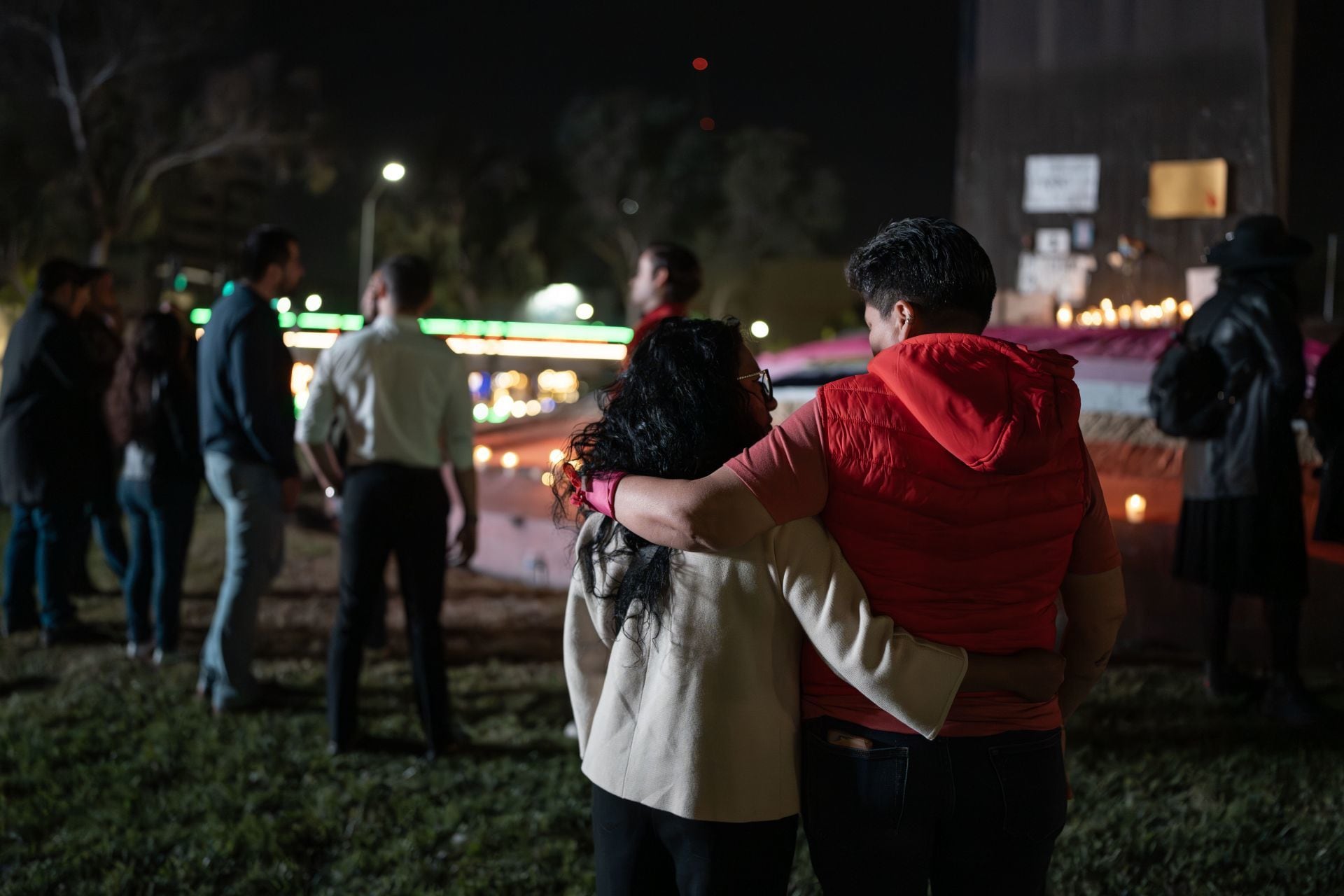 Protesta por muerte de Jesús Ociel Baena Saucedo en el monumento de las Tijeras de Tijuana, Baja California