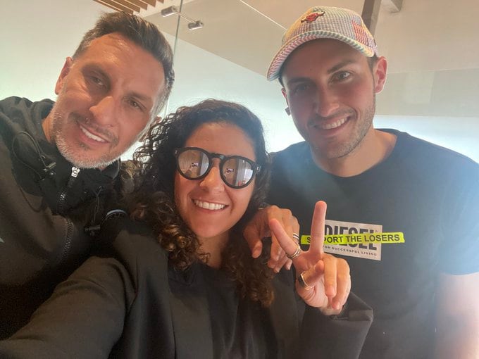 Mariel Duayhe, Santiago Giménez y Christian Giménez