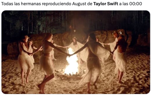 Memes dan la bienvenida a agosto 2023 con August, canción de Taylor Swift